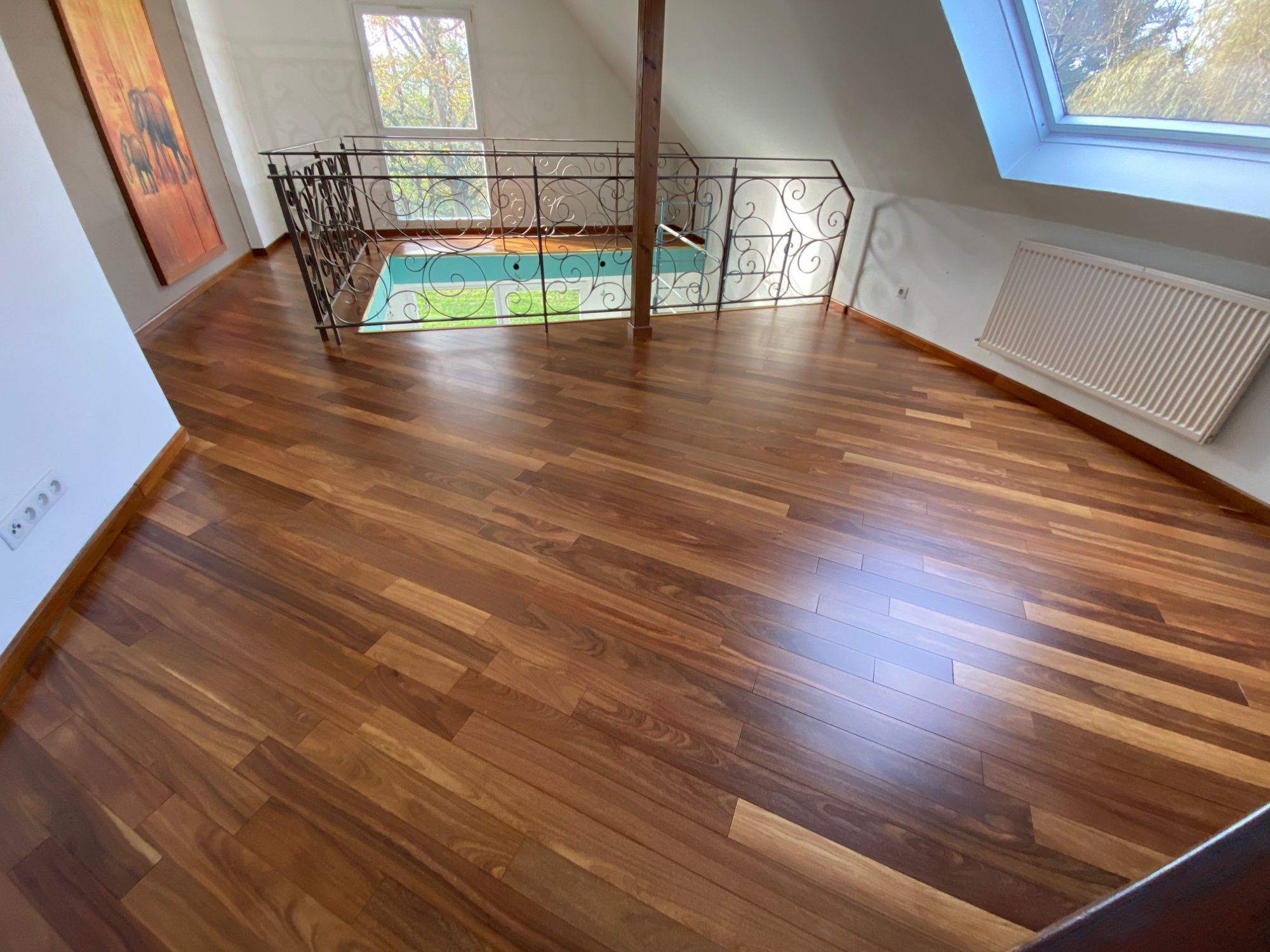 Rénovation d&#8217;un parquet CUMARU massif- BALLERSDORF (68) Illzach